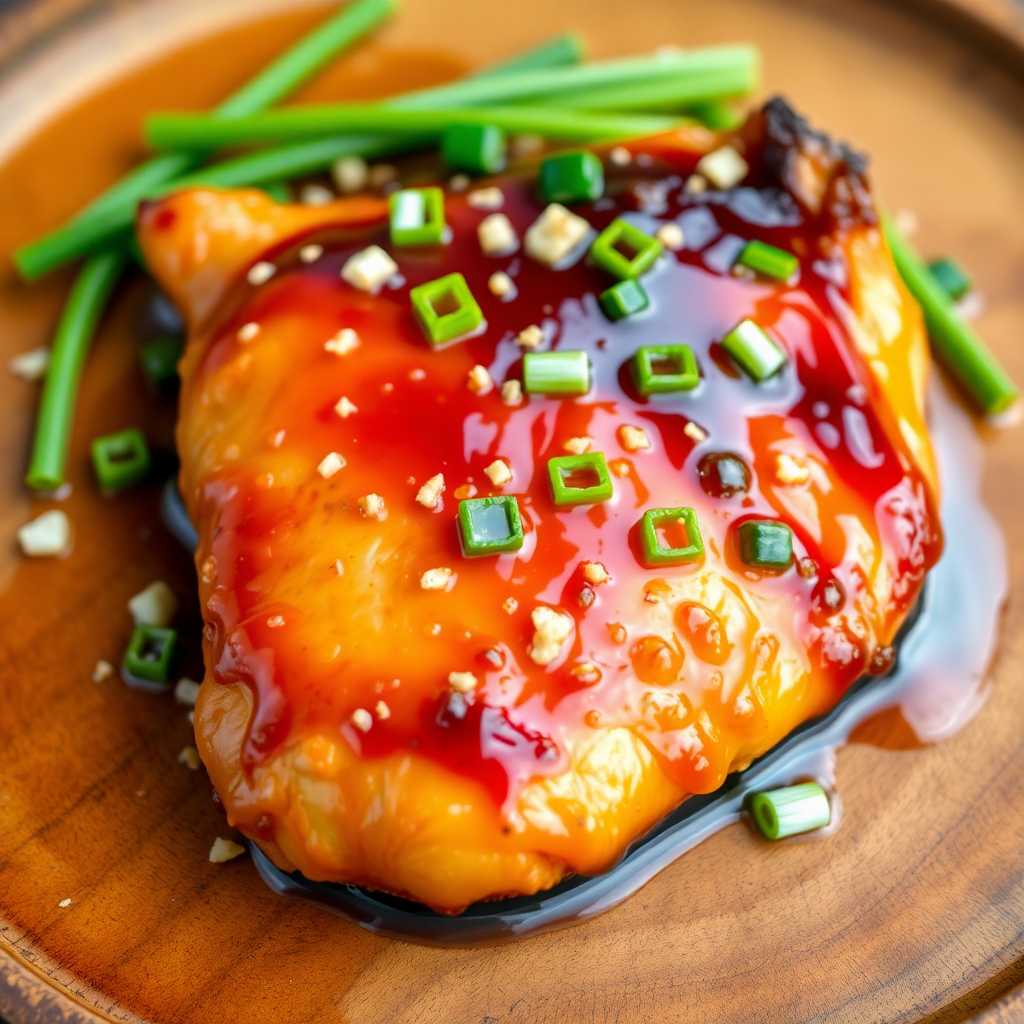 Pan-Seared Chicken Breast with Ginger-Soy Glaze and Sesame