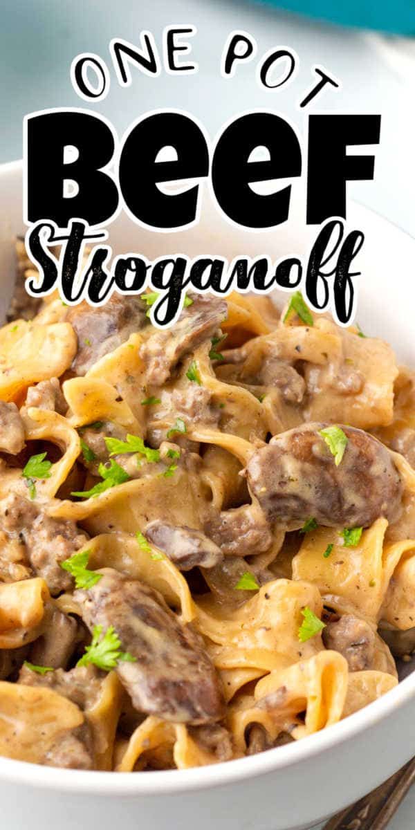 One-Pot Beef Stroganoff with Mushrooms and Egg Noodles