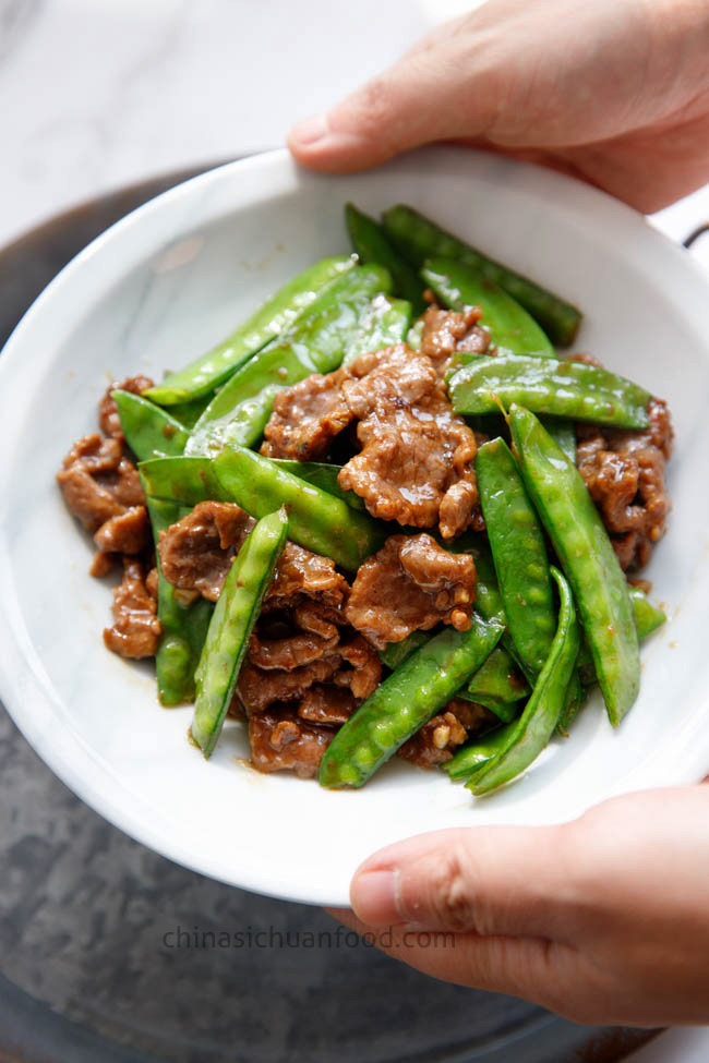 Stir-Fried Ginger Beef with Snow Peas and Scallions