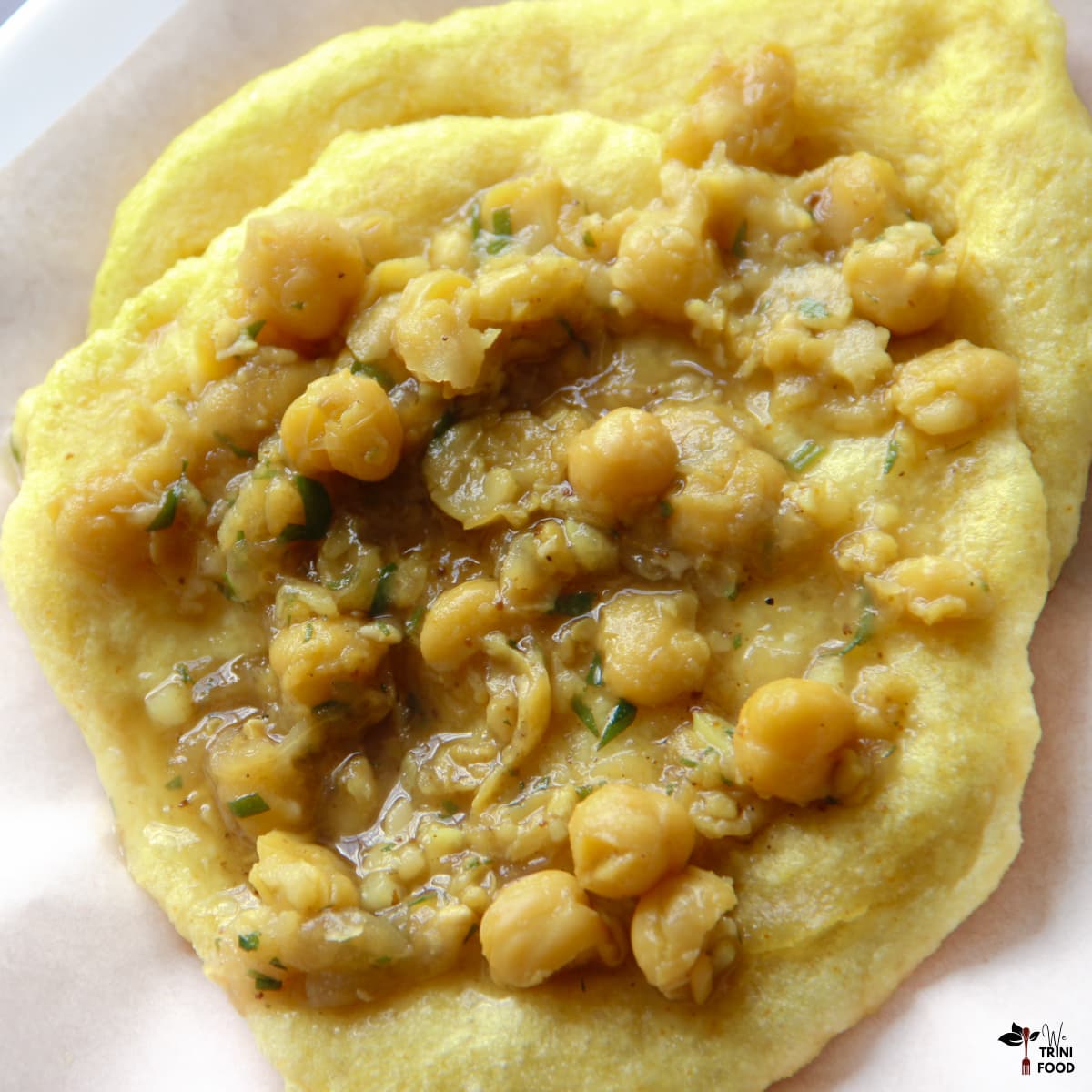 Spicy Trinidadian Doubles with Curried Channa