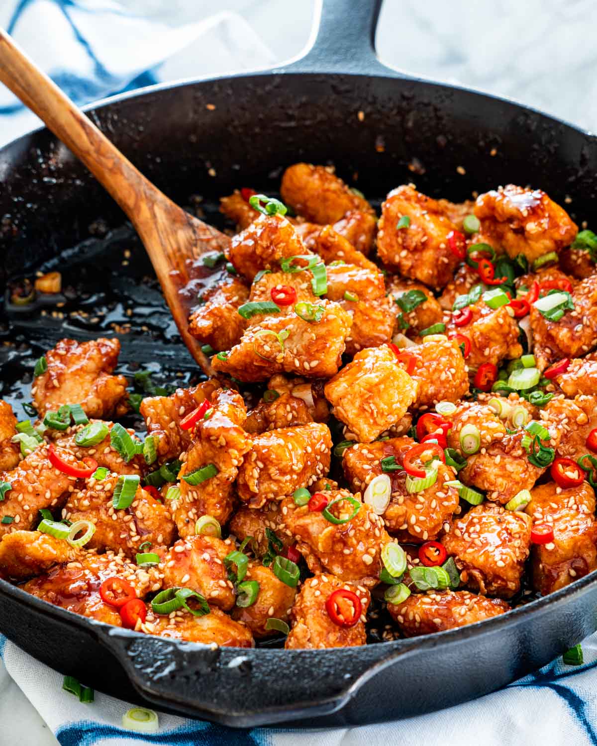 Stir-Fried Korean Gochujang Chicken with Scallions