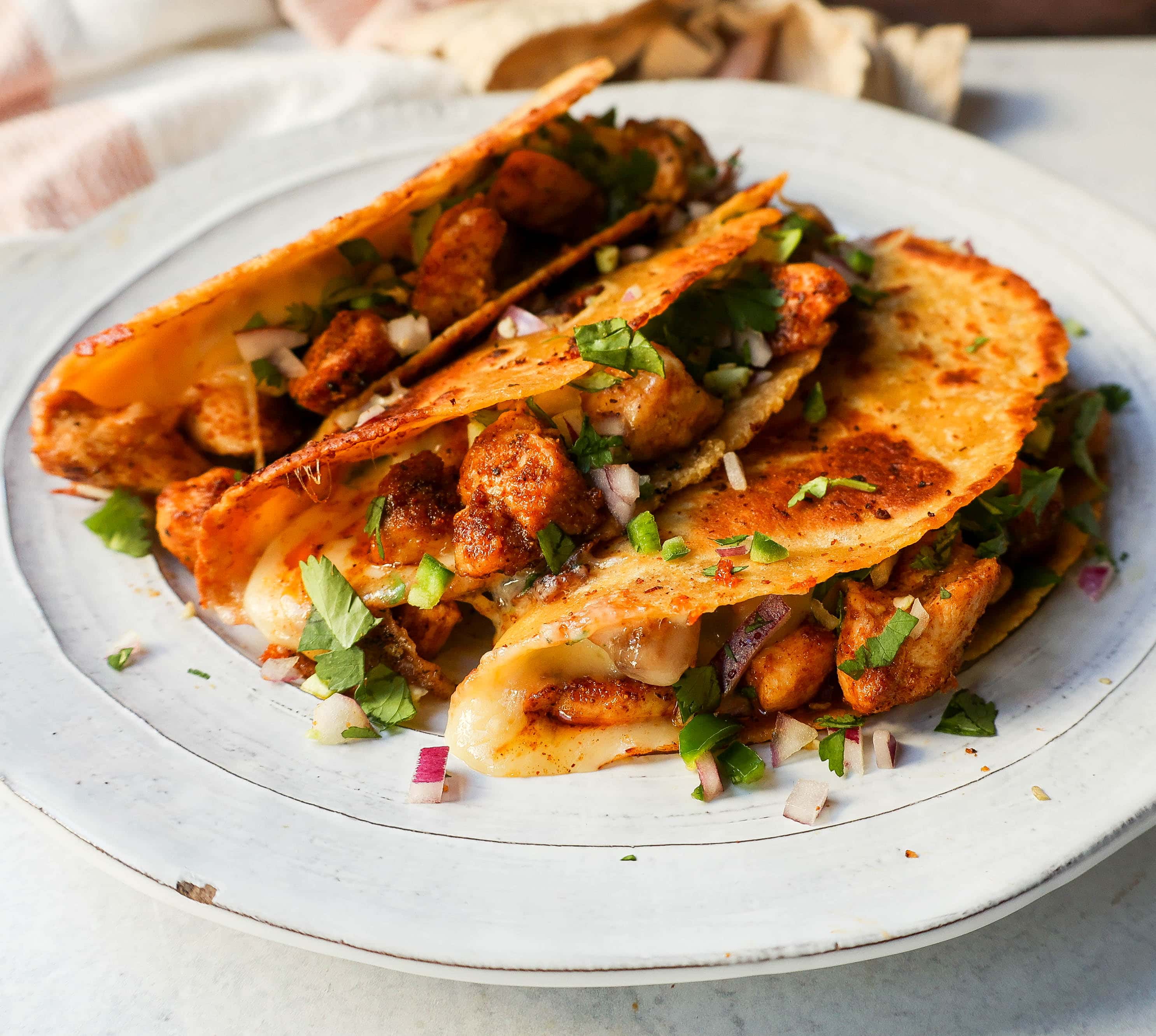 Fire-Roasted Chipotle Chicken Tacos with Pickled Red Onions