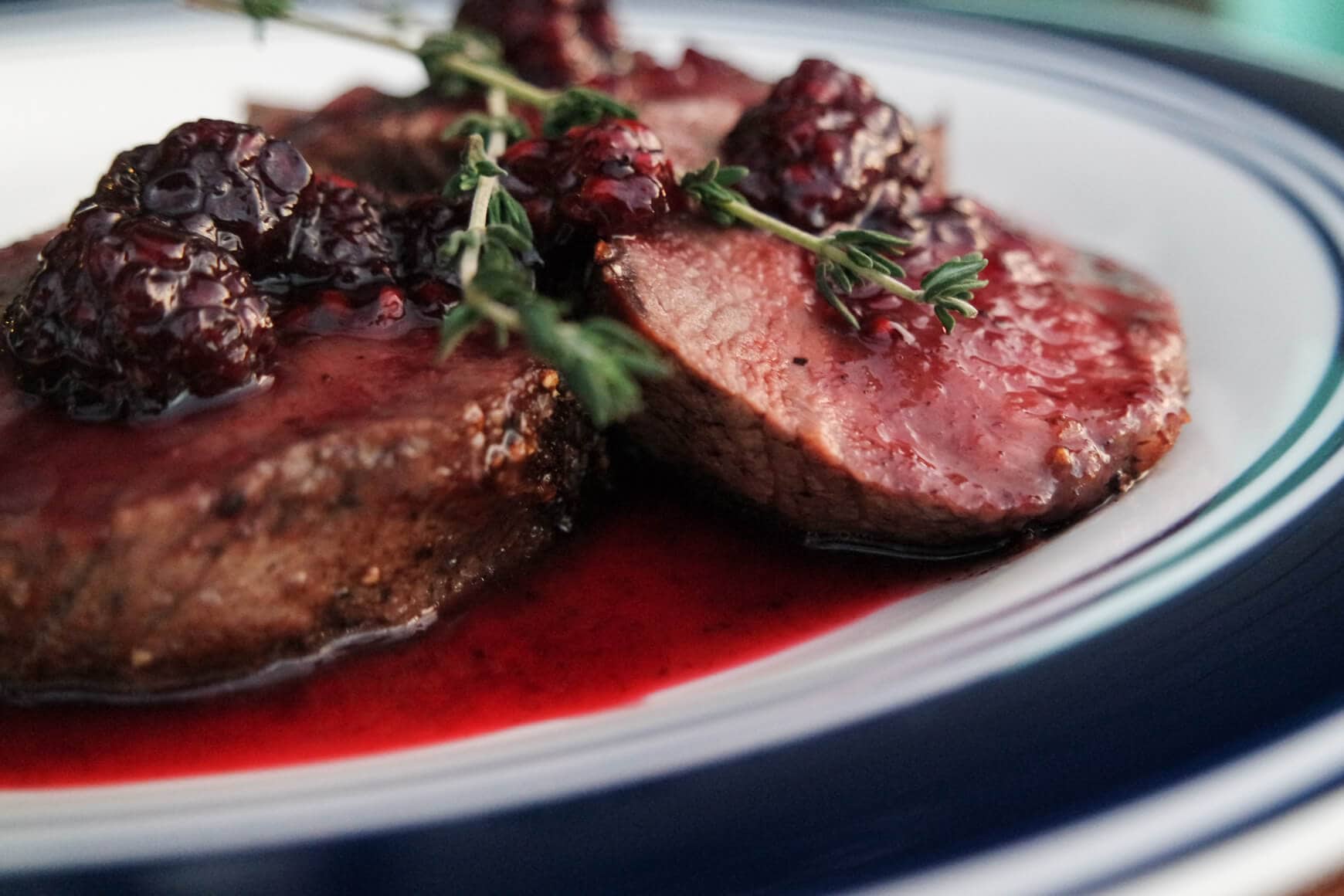 Cast Iron Venison Steak with Juniper Berry Pan Sauce