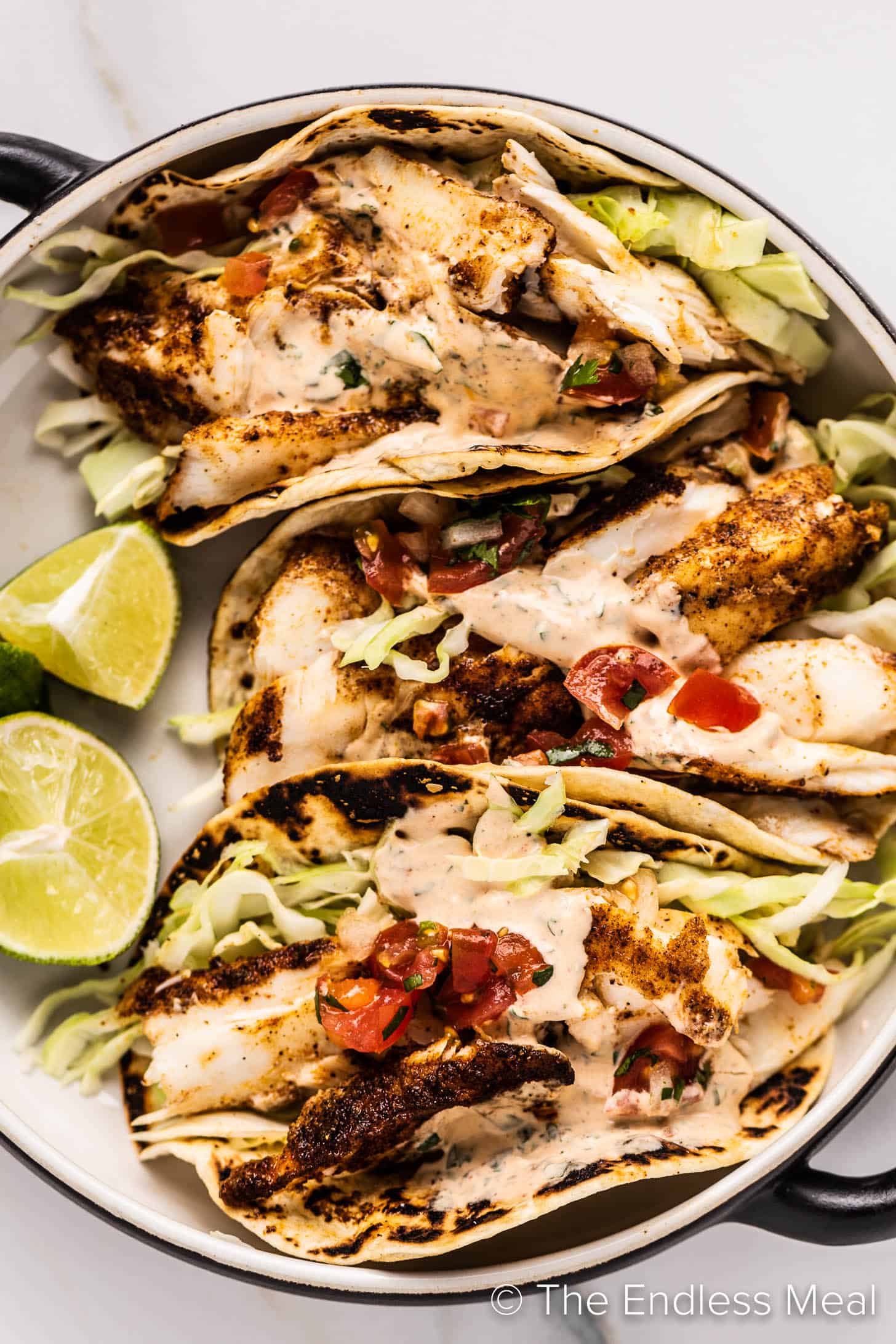 Grilled Walleye Tacos with Tangy Cabbage Slaw