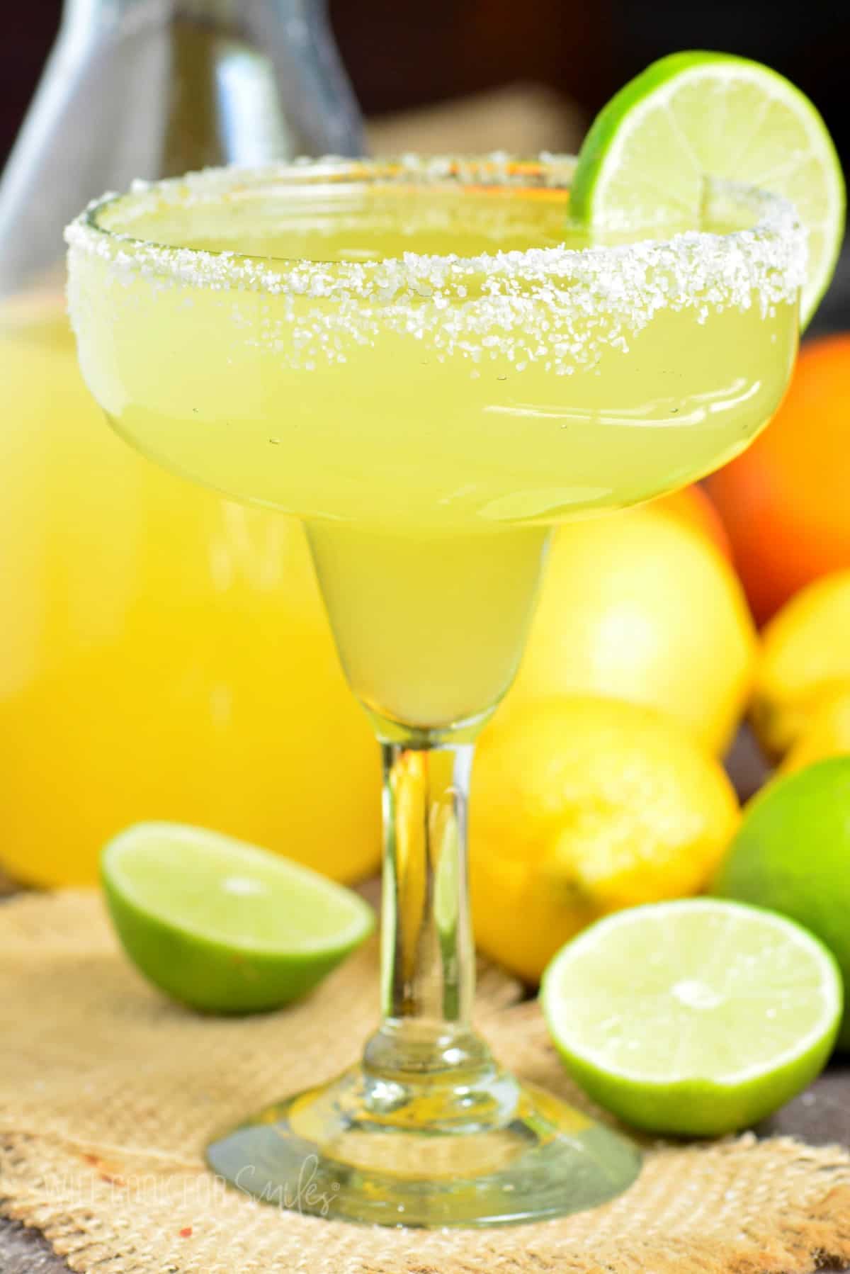 Lime-Infused Margarita with Orange Liqueur and Salted Rim