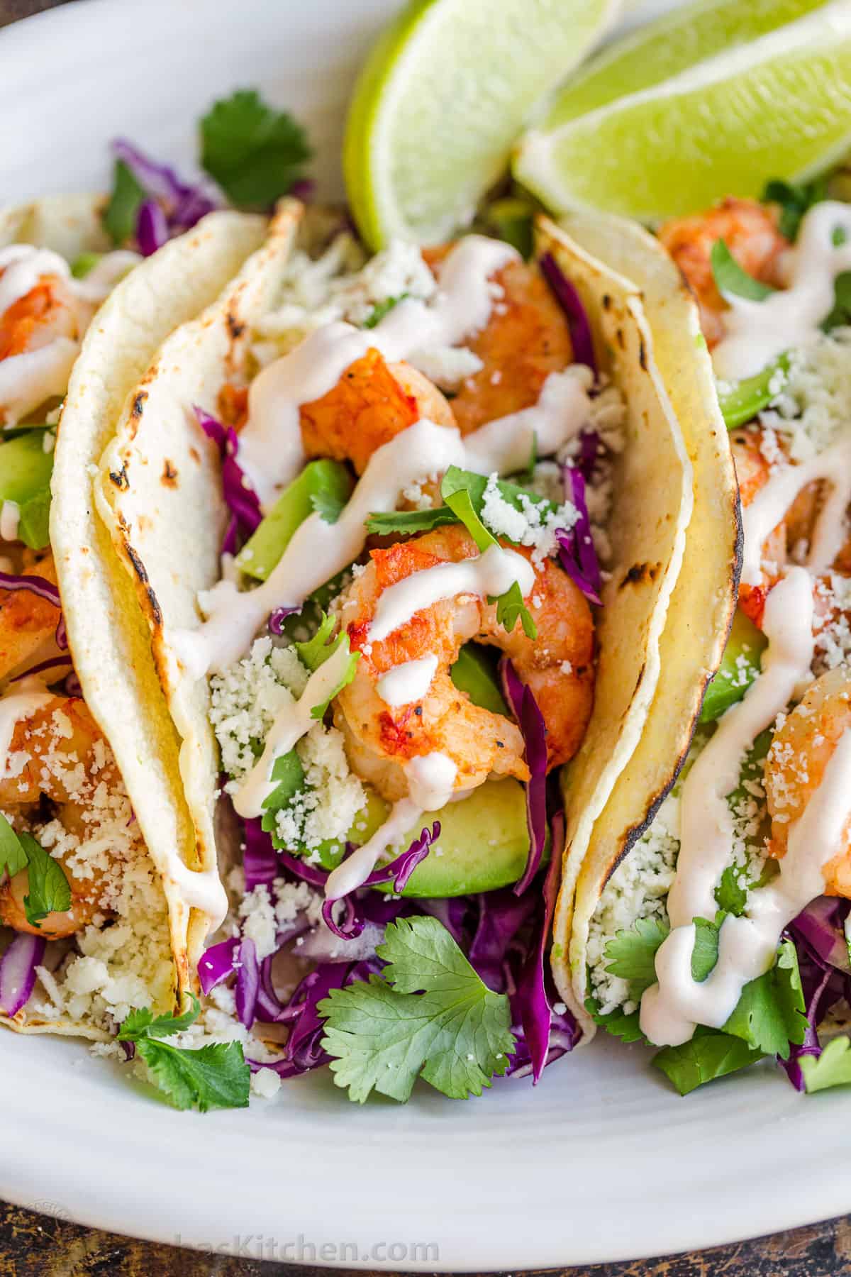 Five-Ingredient Cajun Shrimp Tacos with Lime Crema