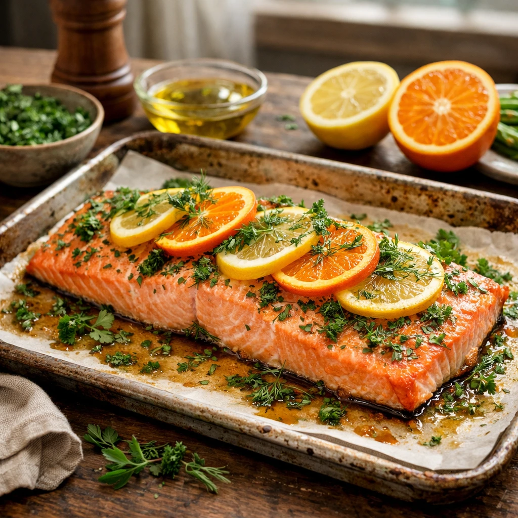 Frozen Lake Citrus and Herb Salmon