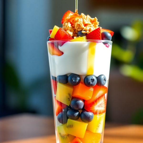 No-Bake Rainbow Fruit Yogurt Parfaits