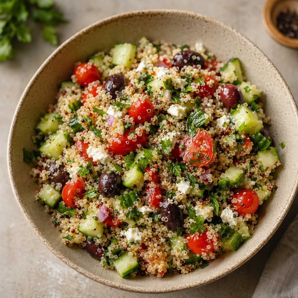 Most Delicious Mediterranean Quinoa Salad