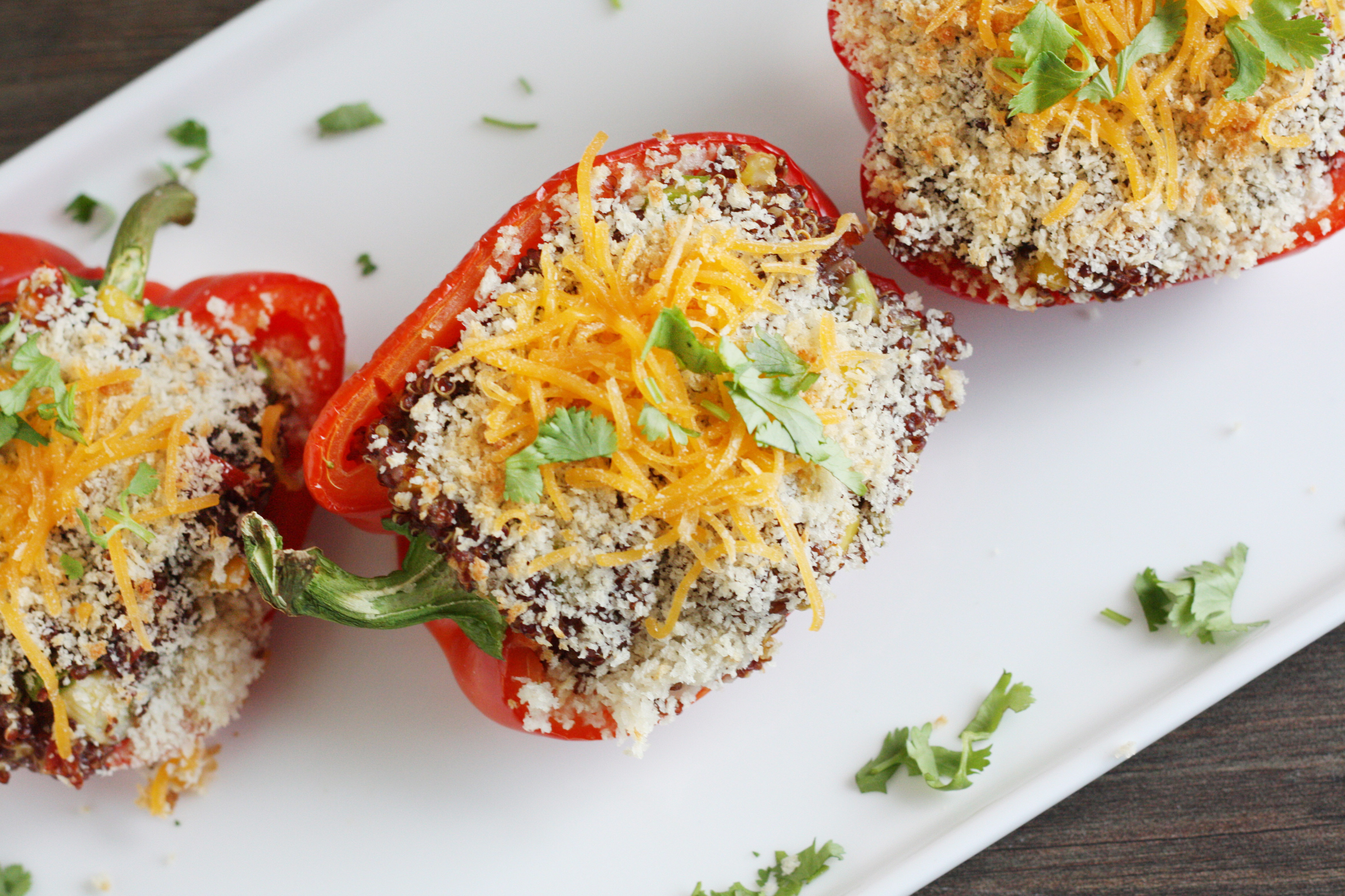 Hidden Veggie Stuffed Bell Peppers with Quinoa