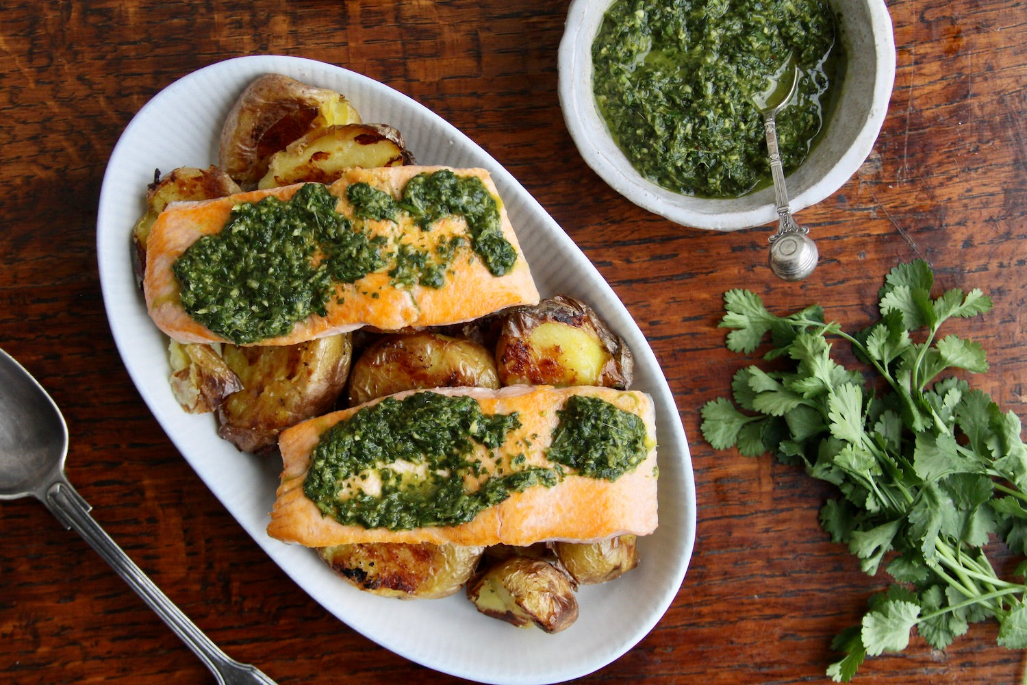 Pan-Seared Trout with Regional Herb Salsa Verde