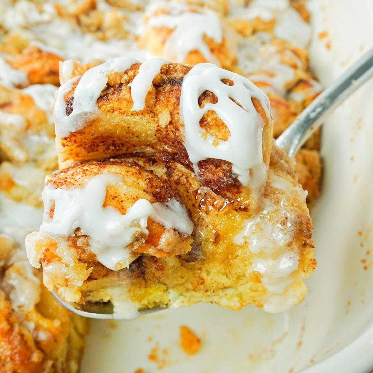 Cinnamon Roll-Stuffed French Toast Bake