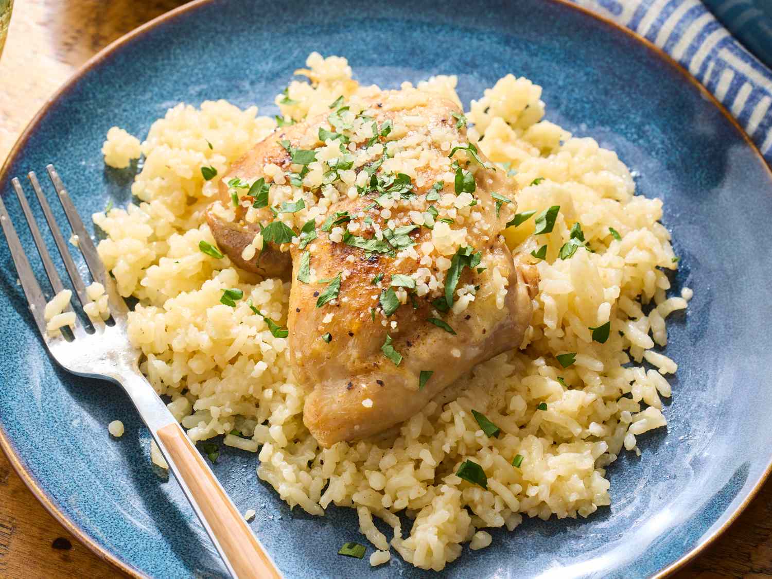 One-Pot Garlic Butter Chicken with Herb Rice