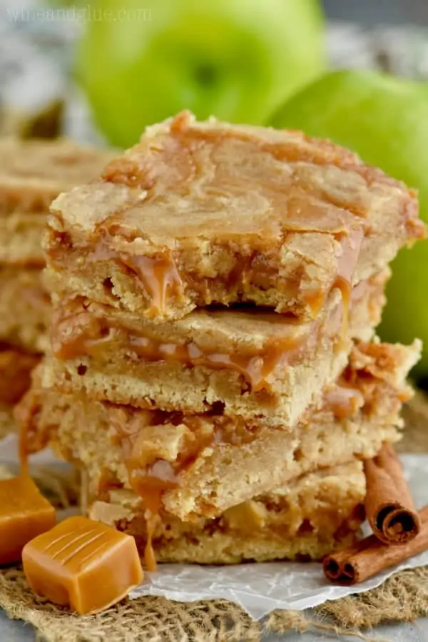 Caramel Apple Brownie Bars