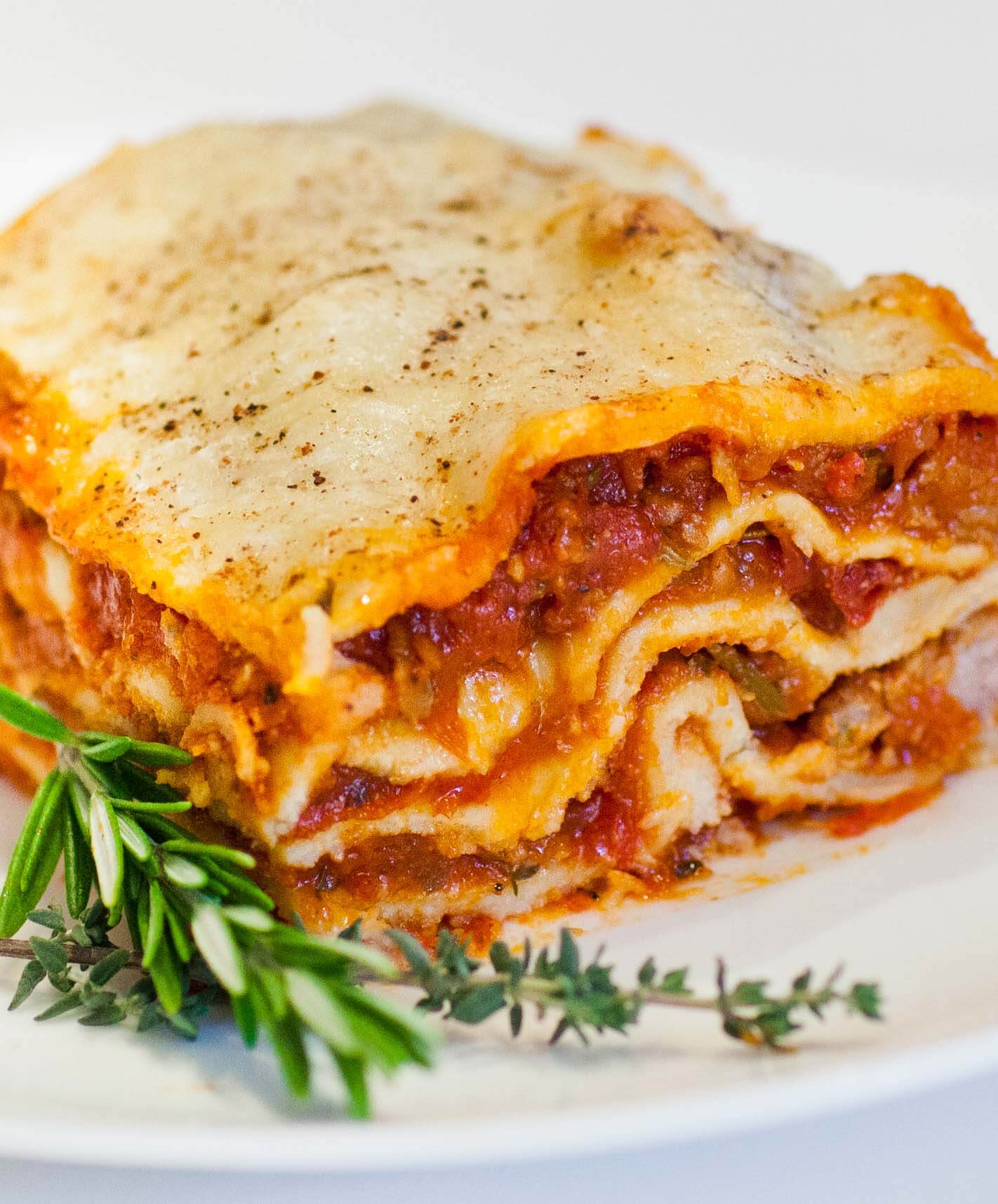 Skillet Lasagna with Italian Sausage and Spinach