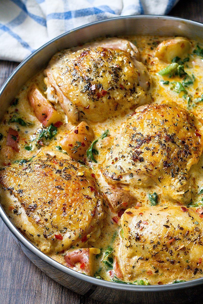 One-Pan Spicy Chicken and Chickpea Sauté