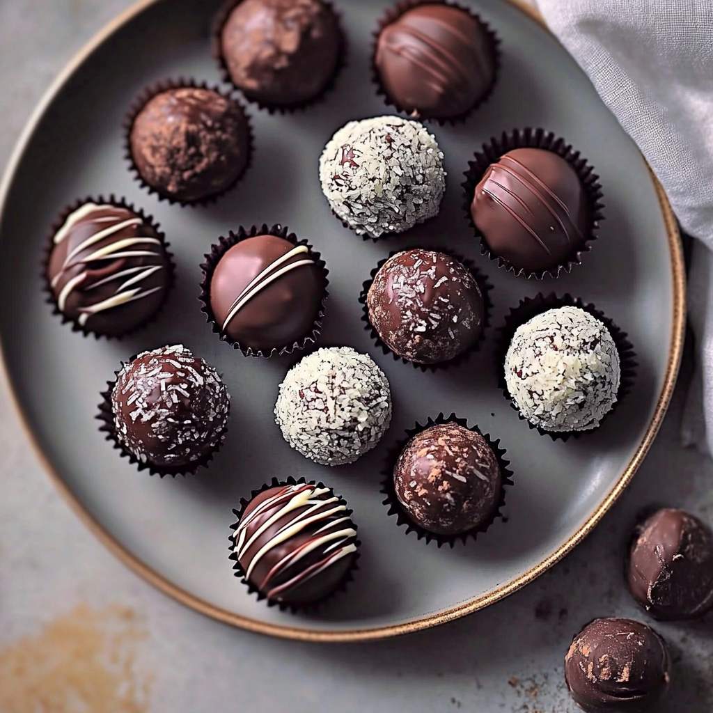 Hand-Dipped Dark Chocolate Ganache Bonbons