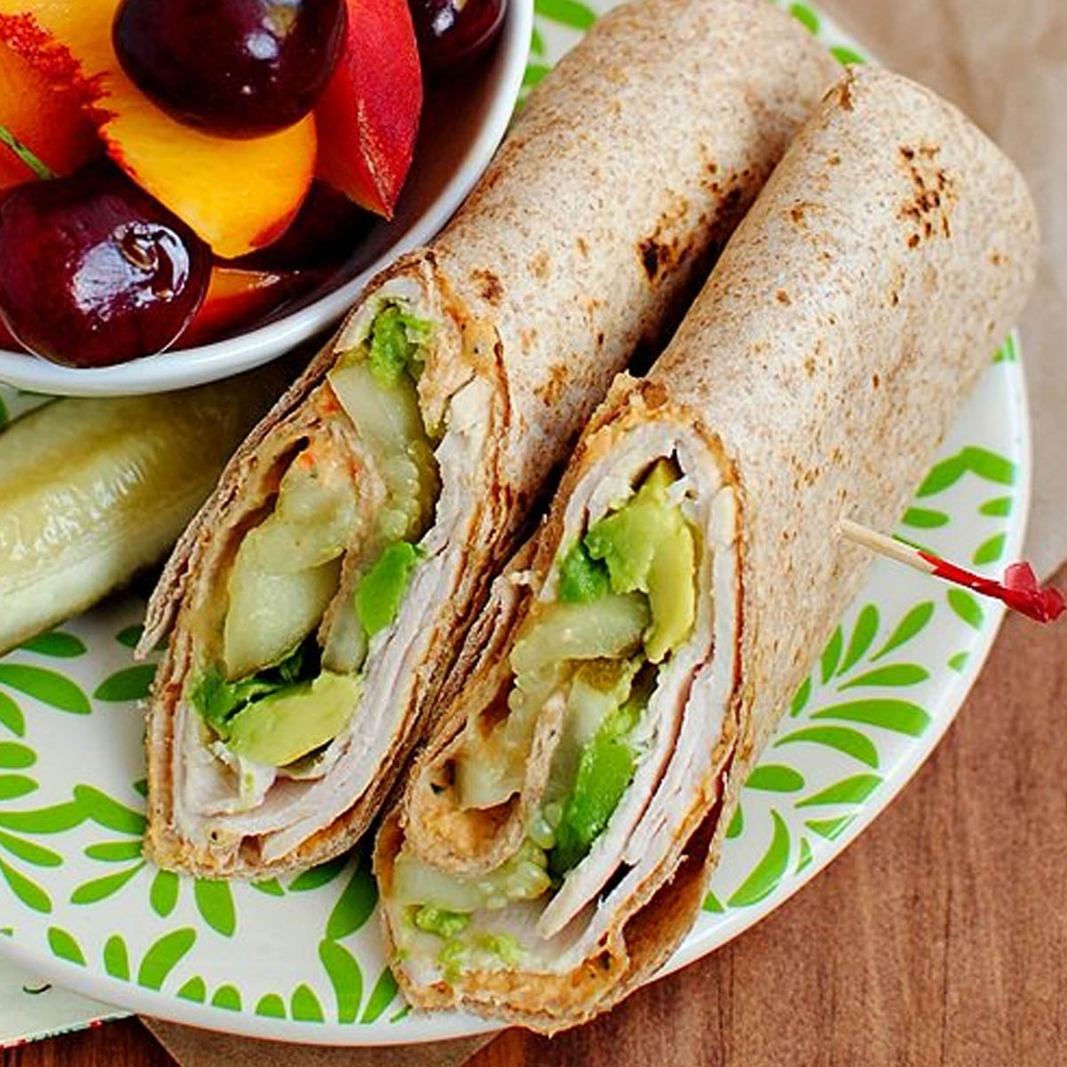 Simple Avocado and Turkey Wrap with Honey Mustard