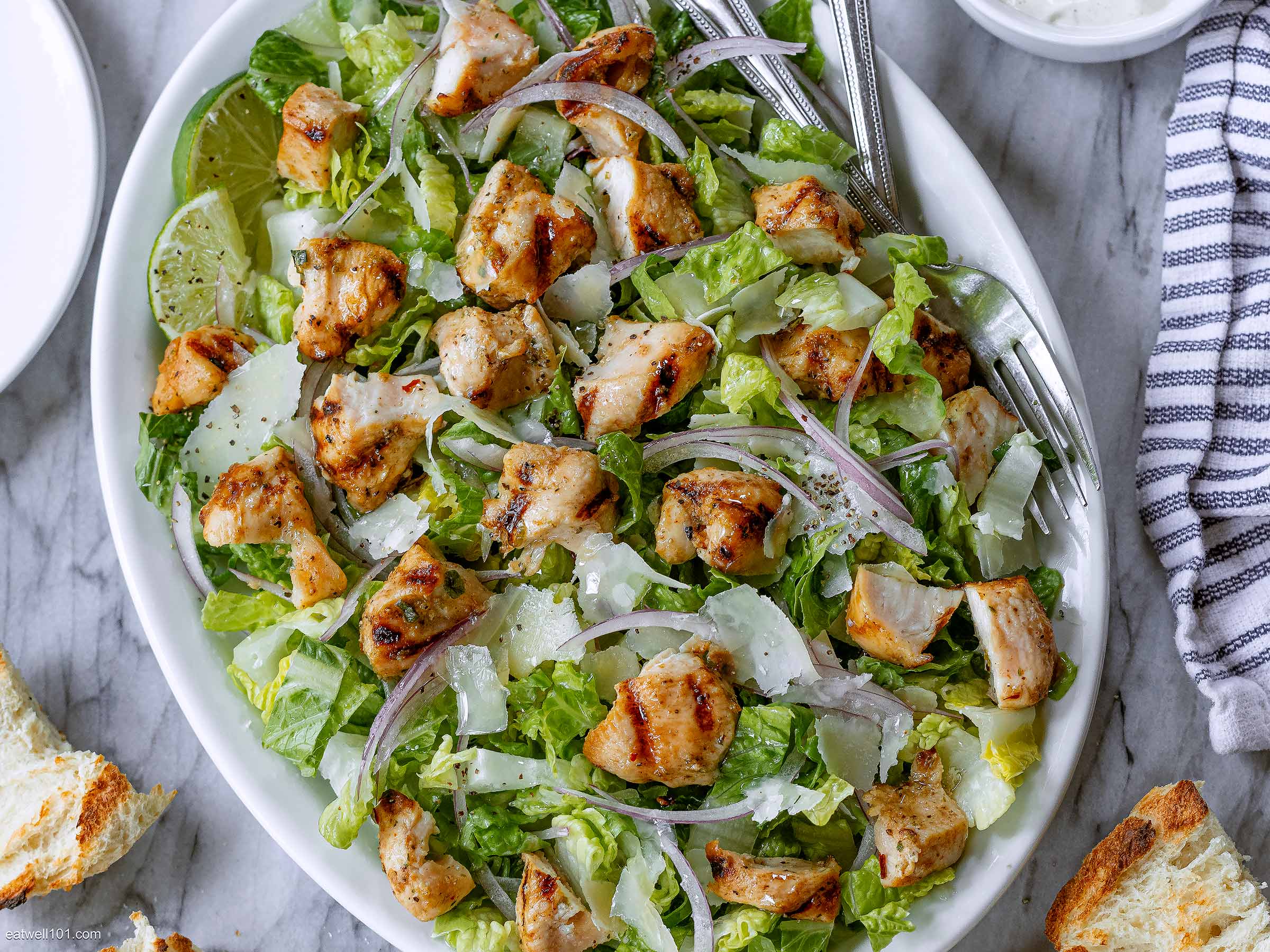 Grilled Citrus-Marinated Chicken with Fresh Herb Salad