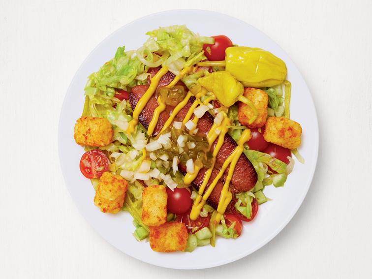 Sweet and Spicy Chicago-Style Hot Dog Salad