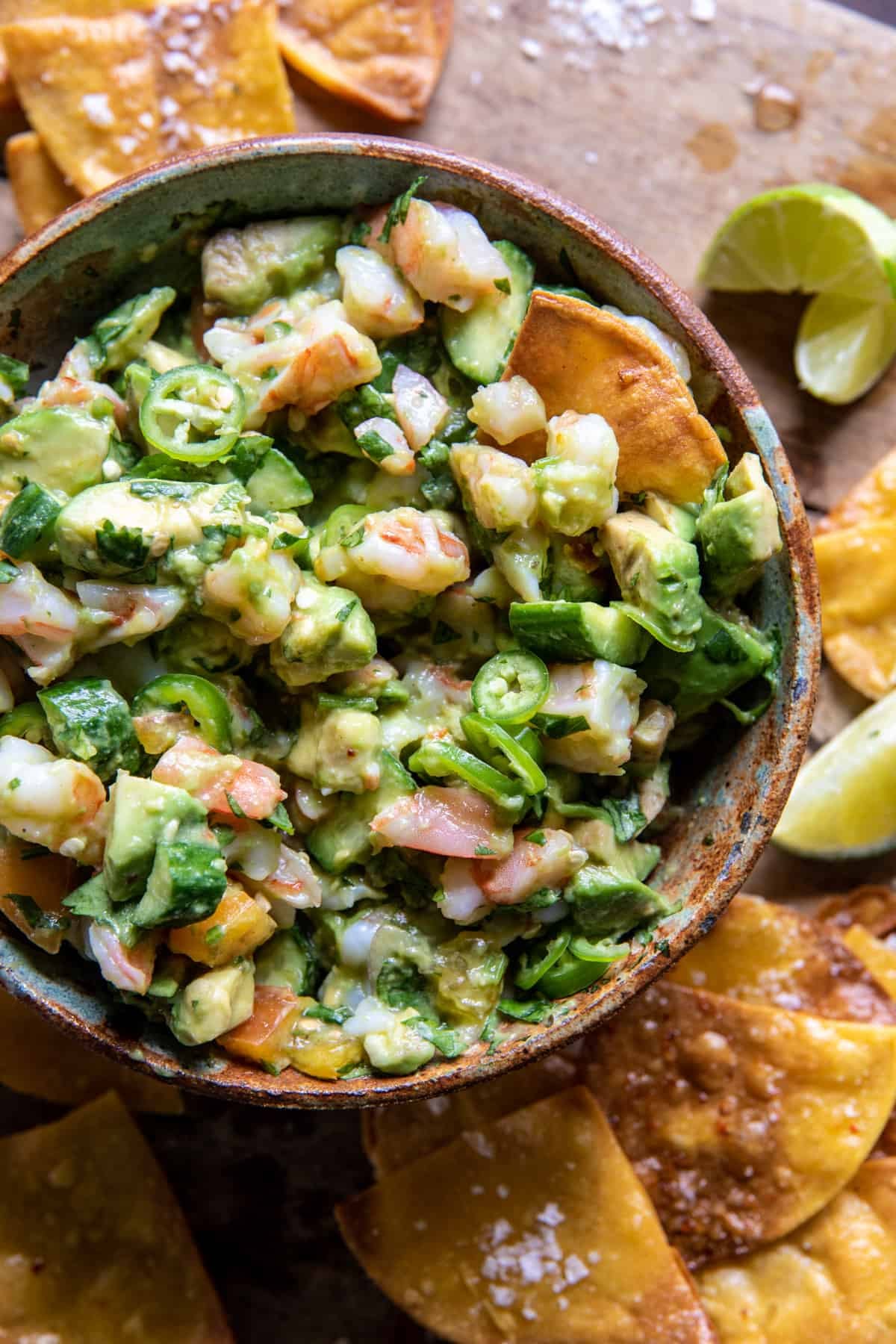 Sautéed Shrimp with Avocado and Mango Salsa