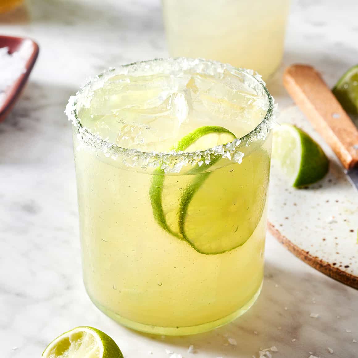Lightly Sweetened Margarita with Simple Syrup