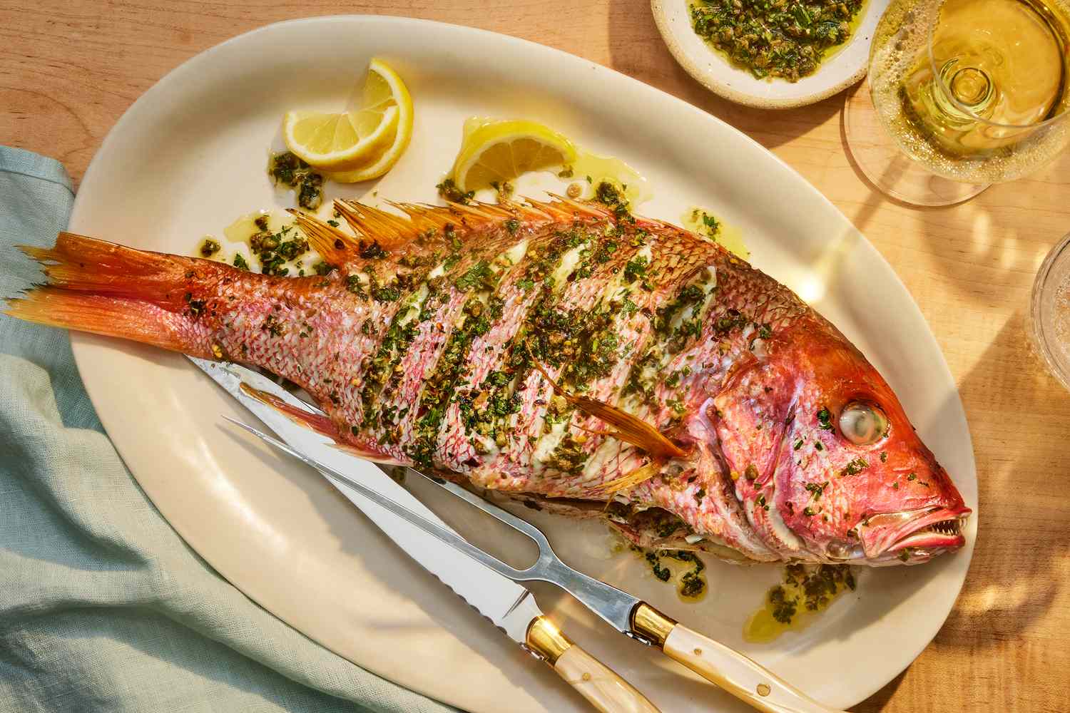 Pan-Seared Gulf Coast Red Snapper with Garlic Butter and Lemon
