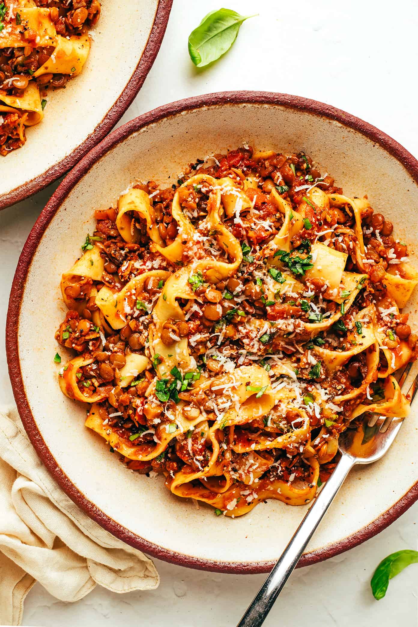 Hidden Veggie Lentil Bolognese with Zucchini Ribbons