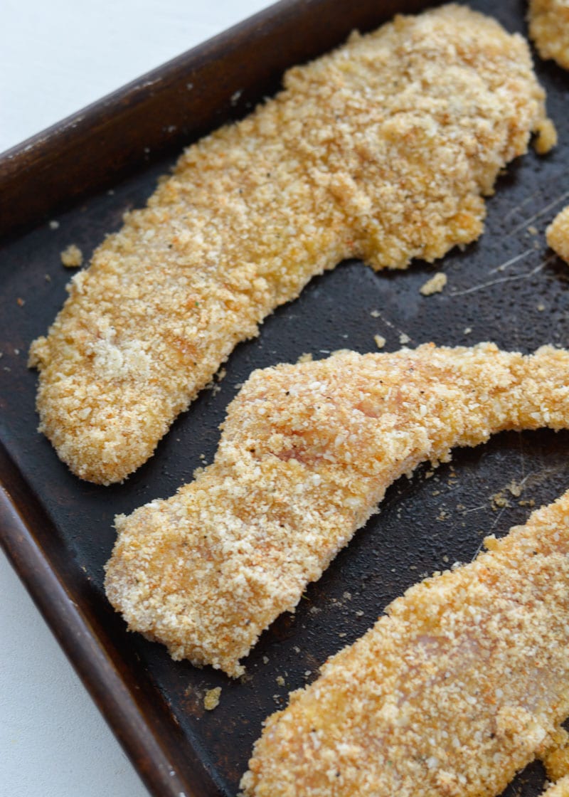 Keto Oven-Fried Chicken with Parmesan Almond Coating