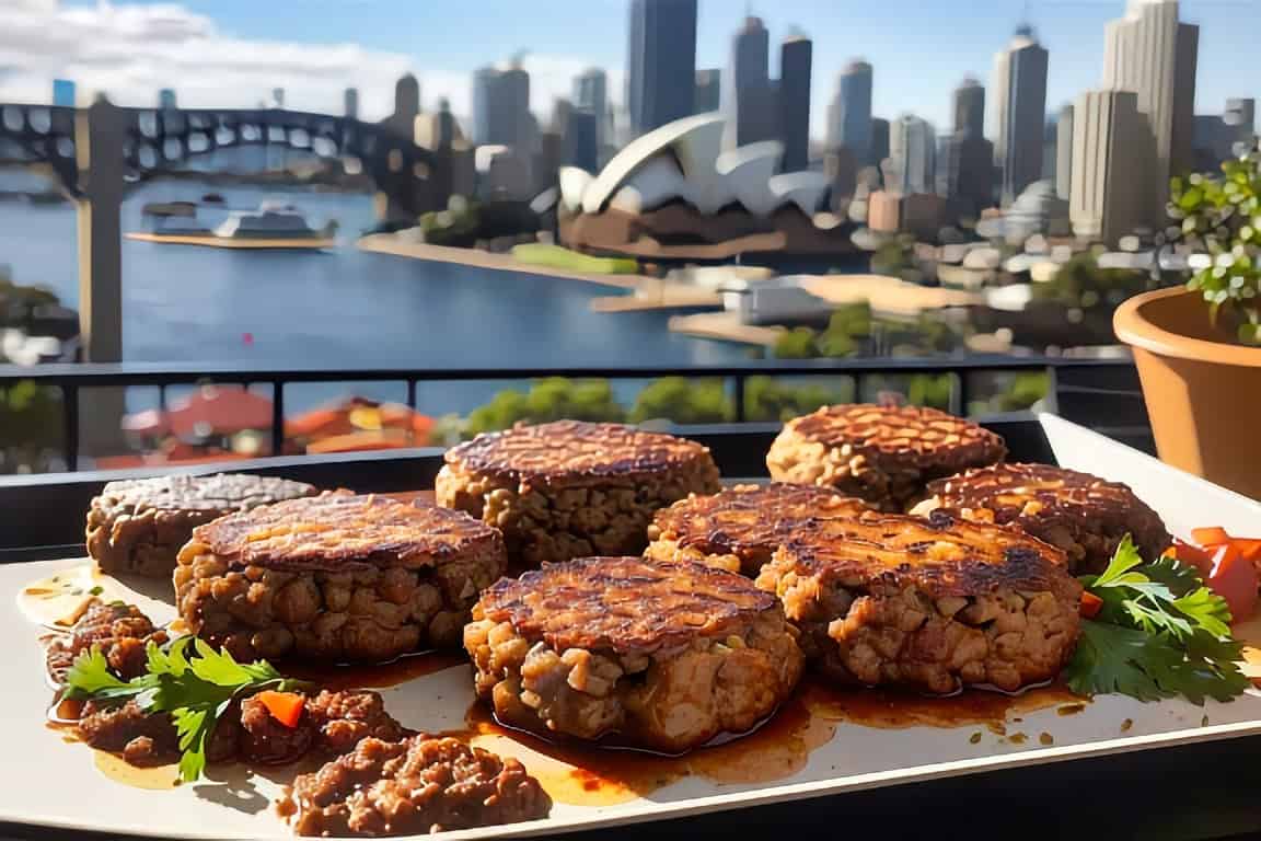 Grilled Aussie Beef Rissoles with Herb and Onion