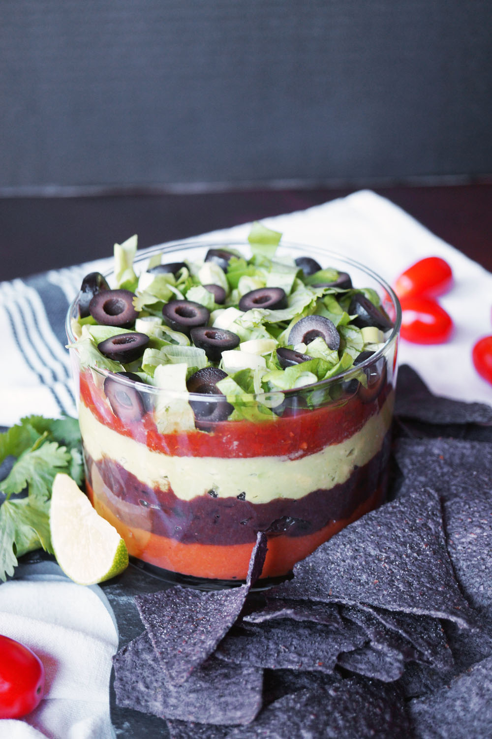 Seven-Layer Taco Dip with Black Beans and Avocado