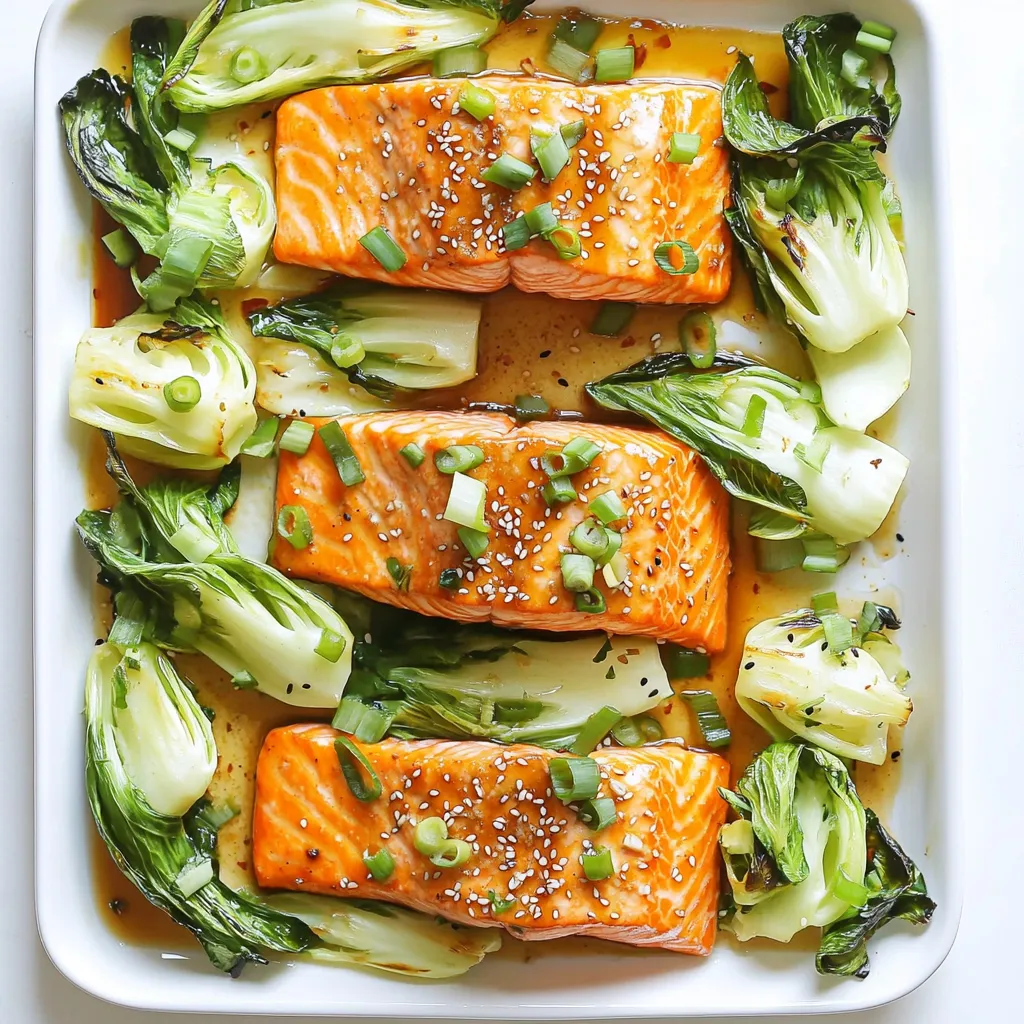 Seared Ginger-Soy Glazed Salmon with Sesame Bok Choy