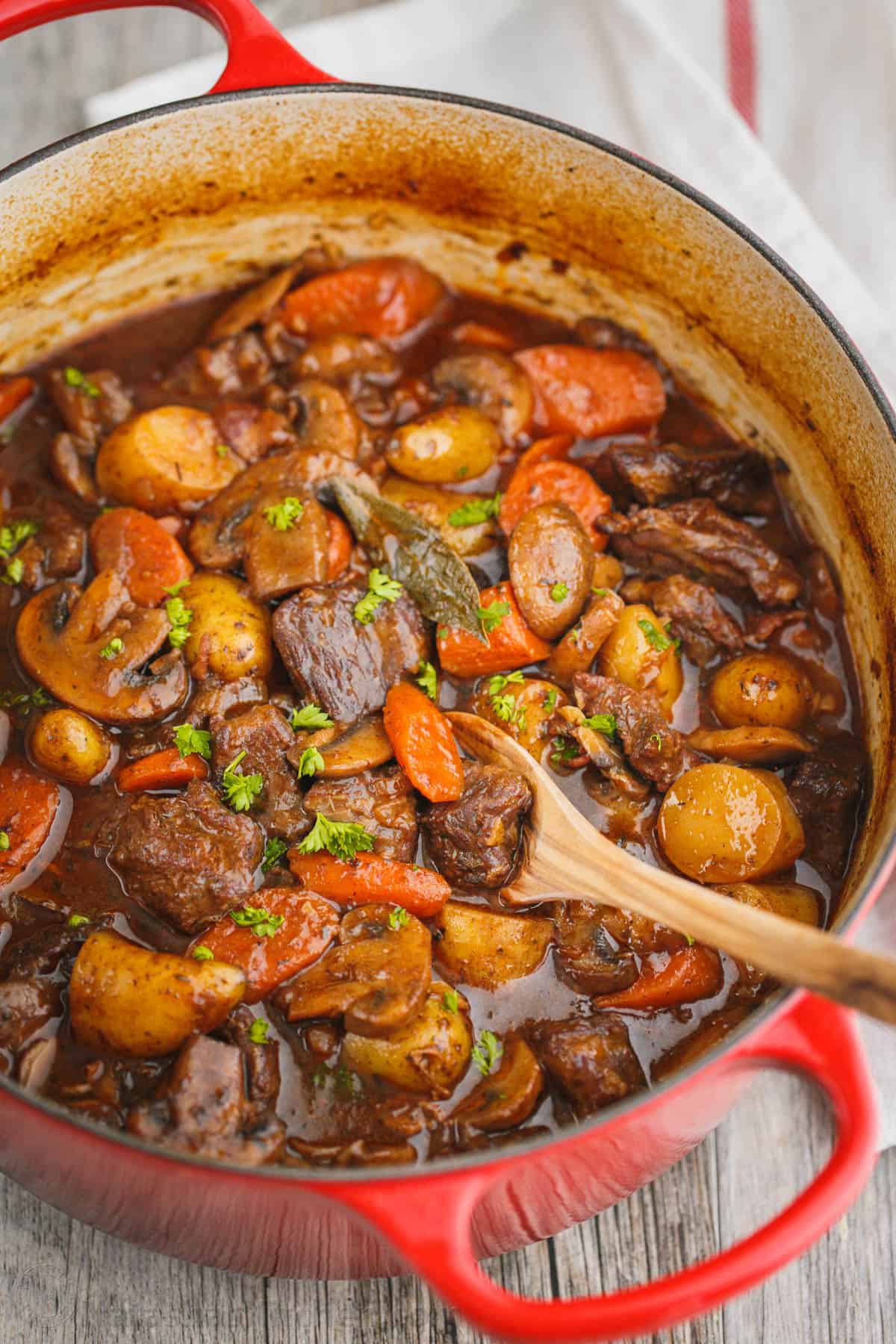 Whiskey-Infused Beef Stew with Root Vegetables