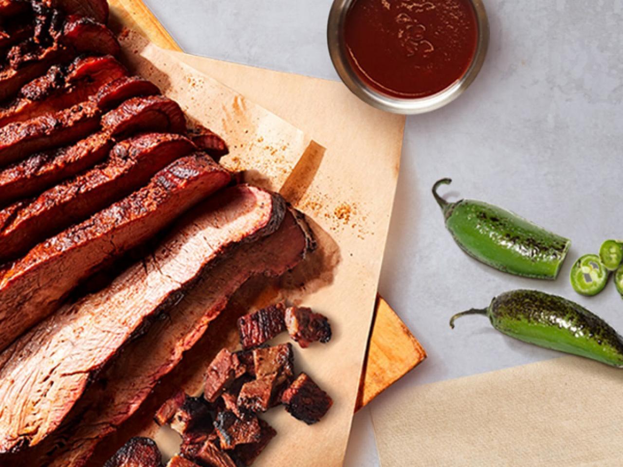 Grilled Texas-Style Smoked Brisket with Spicy Chipotle BBQ Sauce