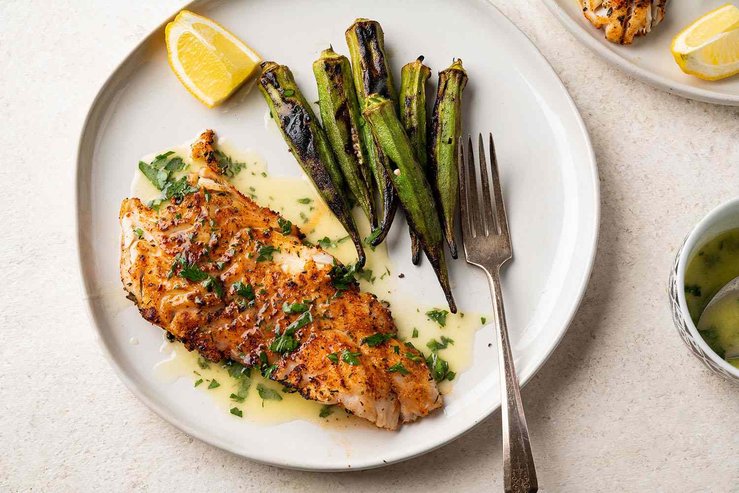 Pan-Seared Gulf Coast Red Snapper with Cilantro Lime Butter