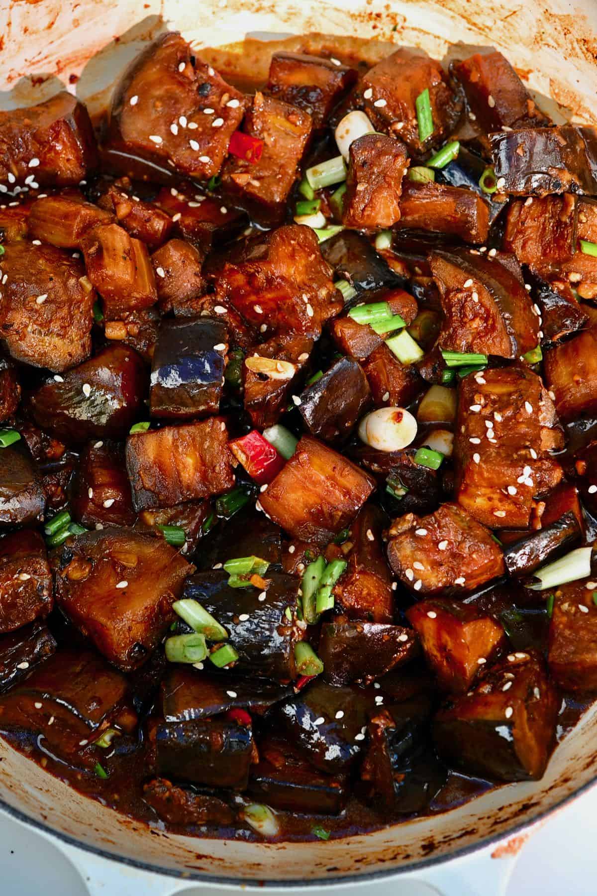 Braised Cantonese Eggplant with Garlic and Black Bean Sauce