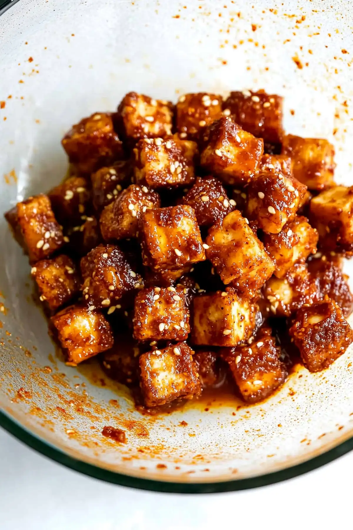 Pan-Fried Korean-Style Tofu with Spicy Gochujang Glaze