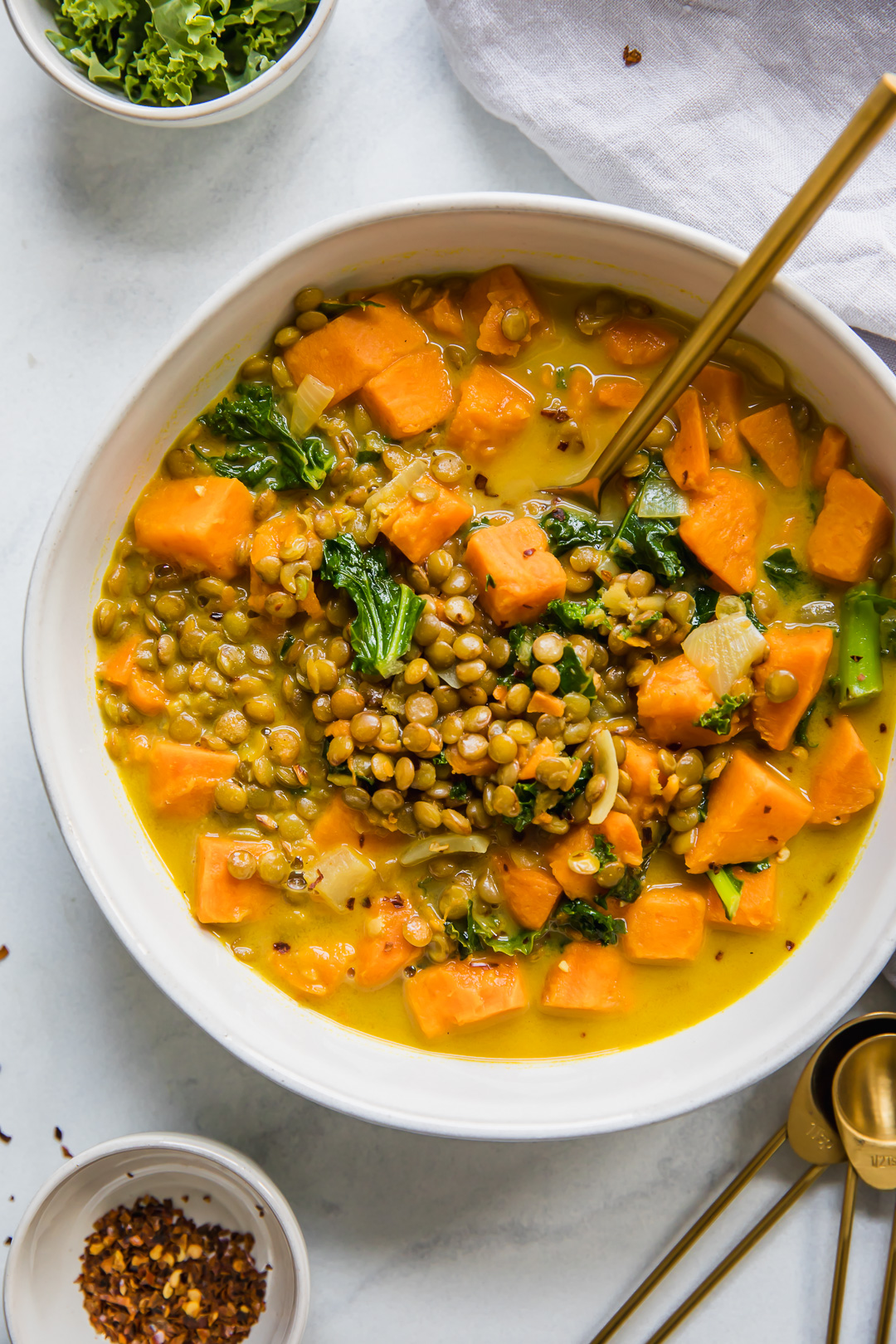Stovetop Vegetarian Lentil and Sweet Potato Curry