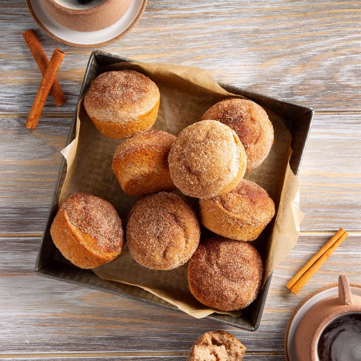 One-Bowl Cinnamon Sugar Churro Muffins