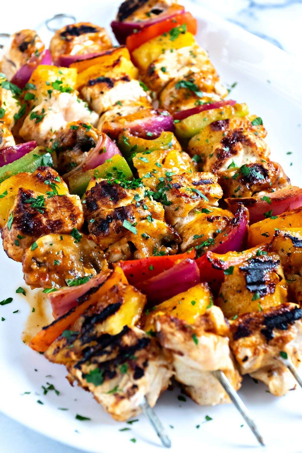 Grilled Hawaiian Pineapple Chicken Skewers