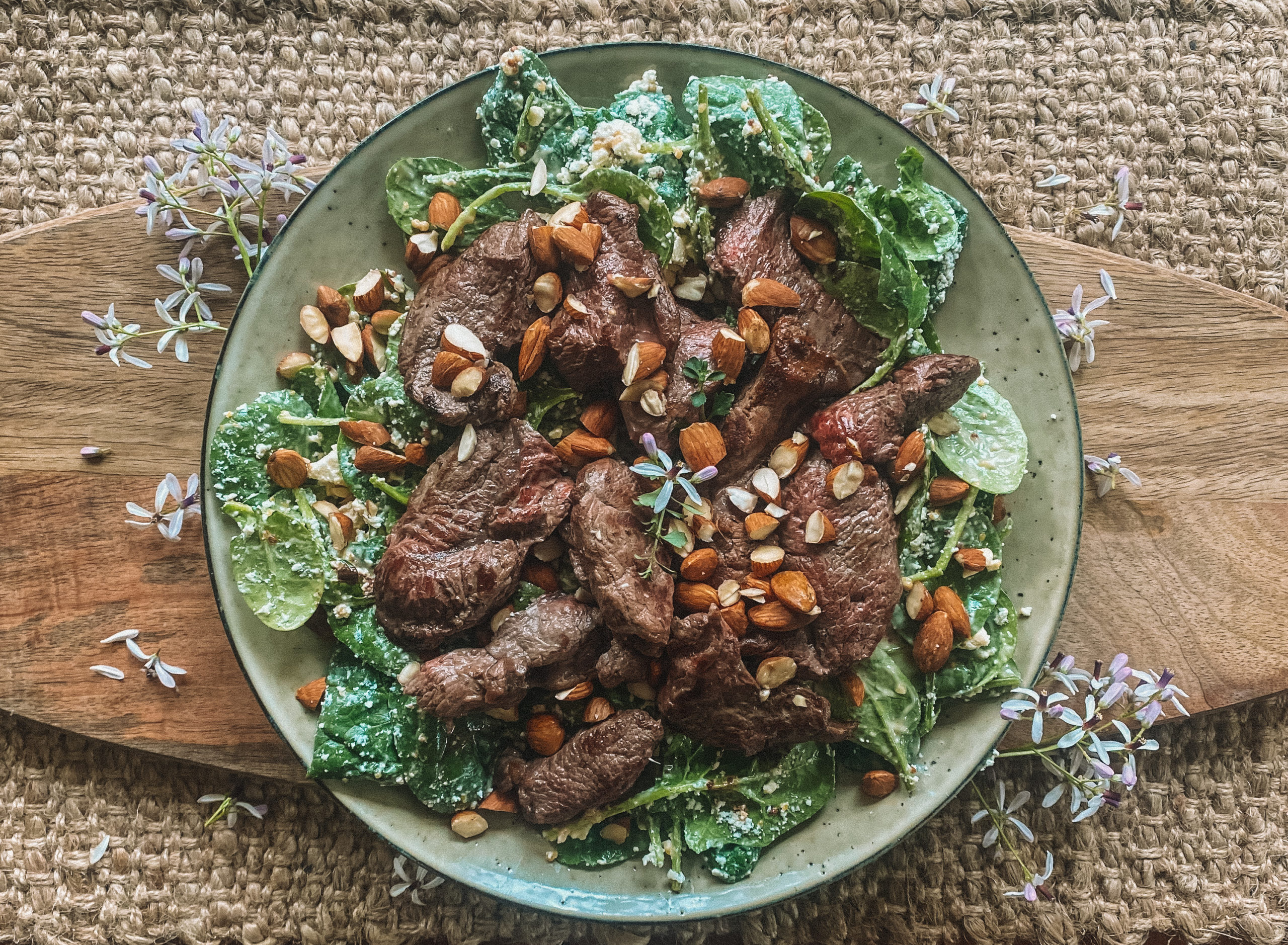 Kangaroo Steak Salad with Native Pepperberry Dressing