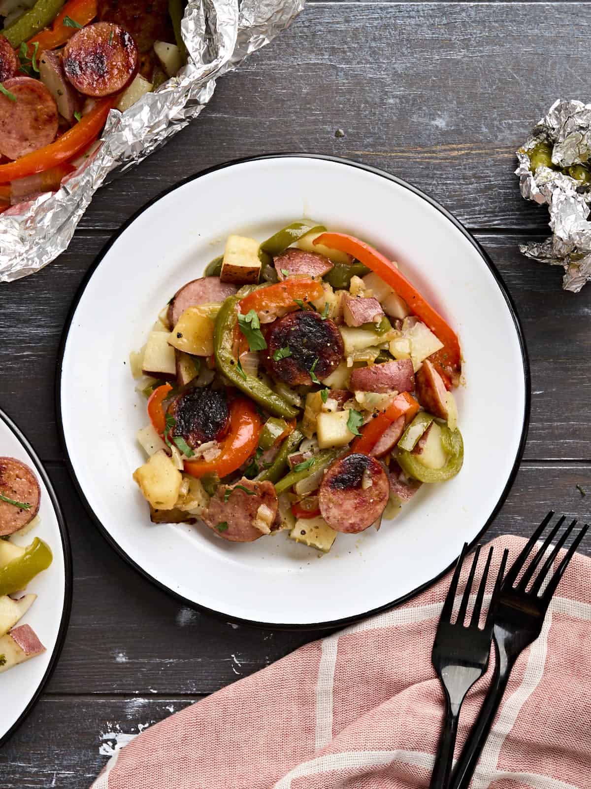 Big Lake Minnesota-Inspired Campfire Grilled Sausage and Pepper Packets