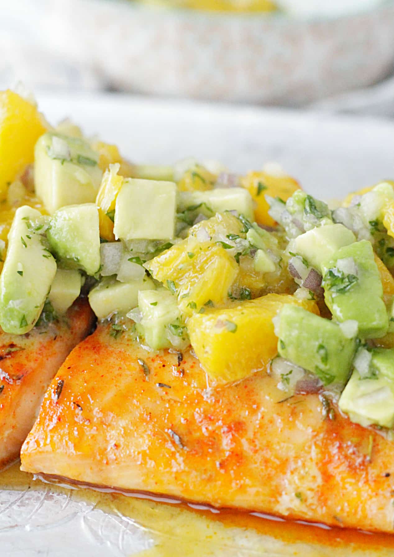 Pan-Seared Salmon with Avocado Citrus Salsa