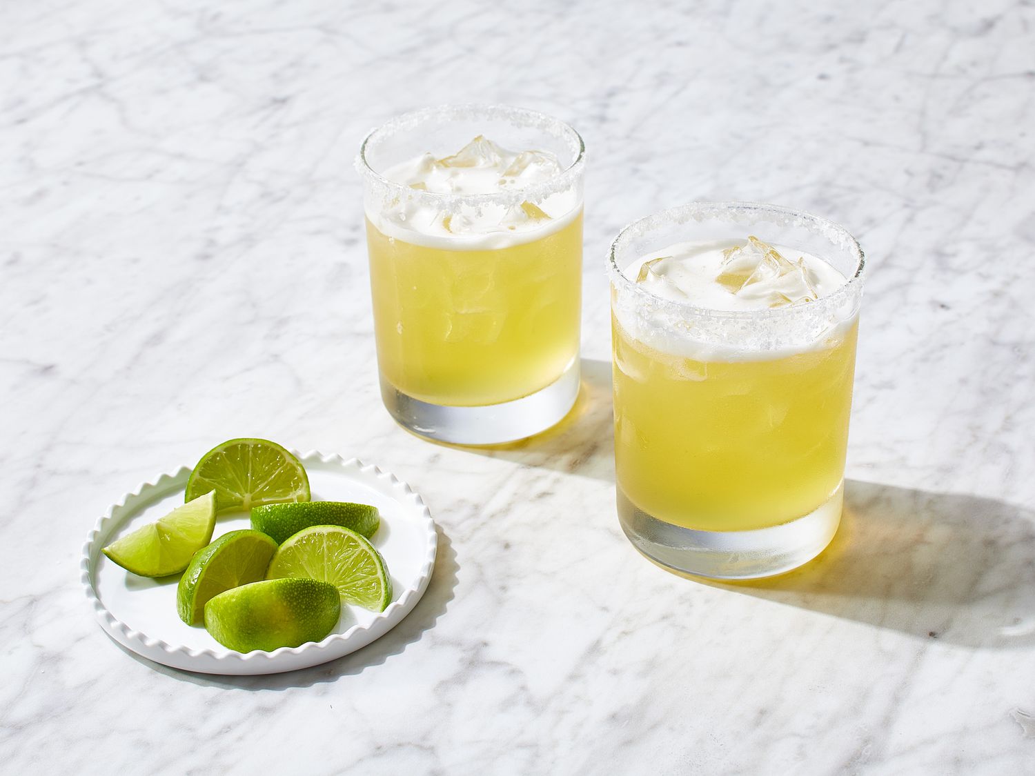 Salt-Rimmed Margarita on the Rocks