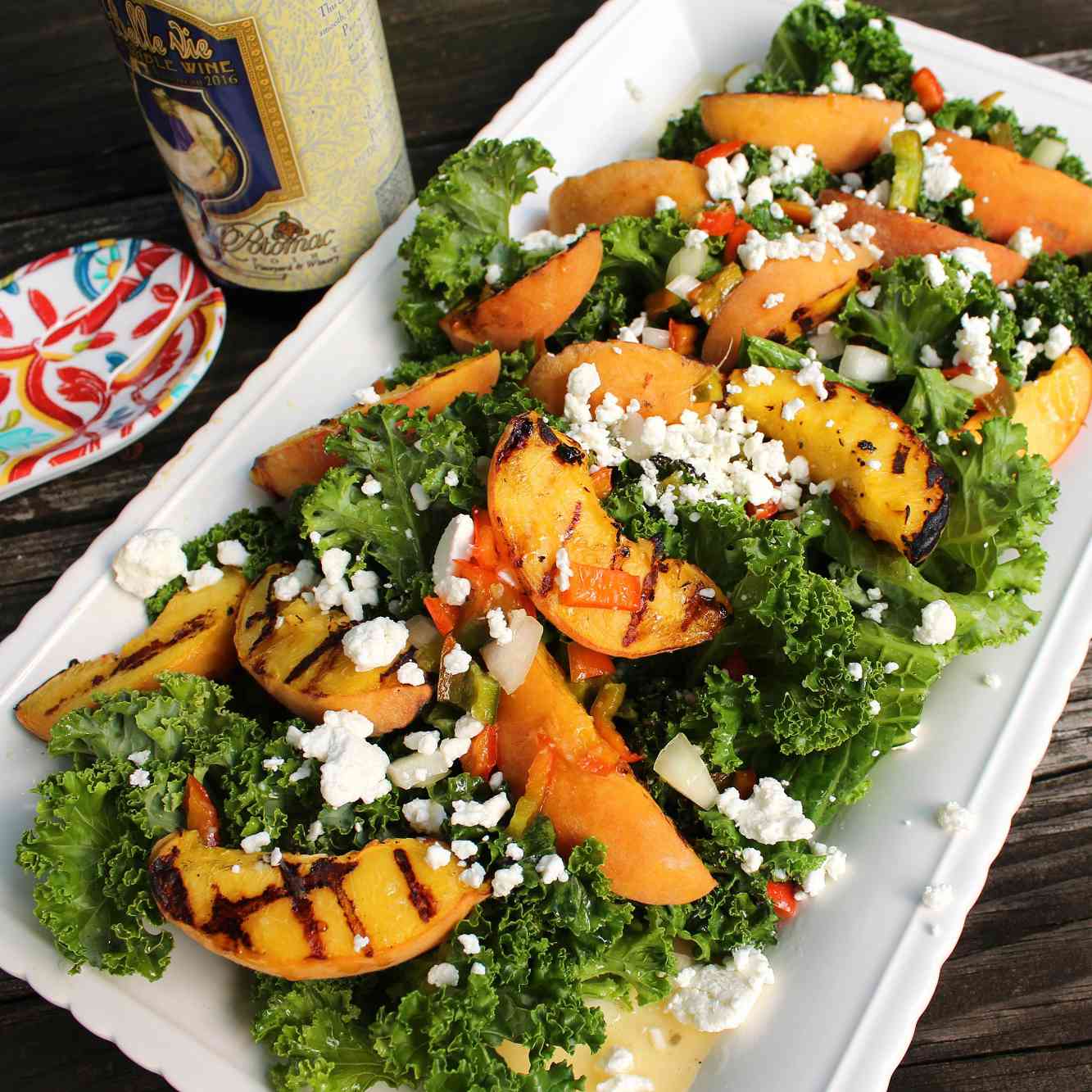 Palisade Peach and Arugula Salad with Toasted Pumpkin Seeds