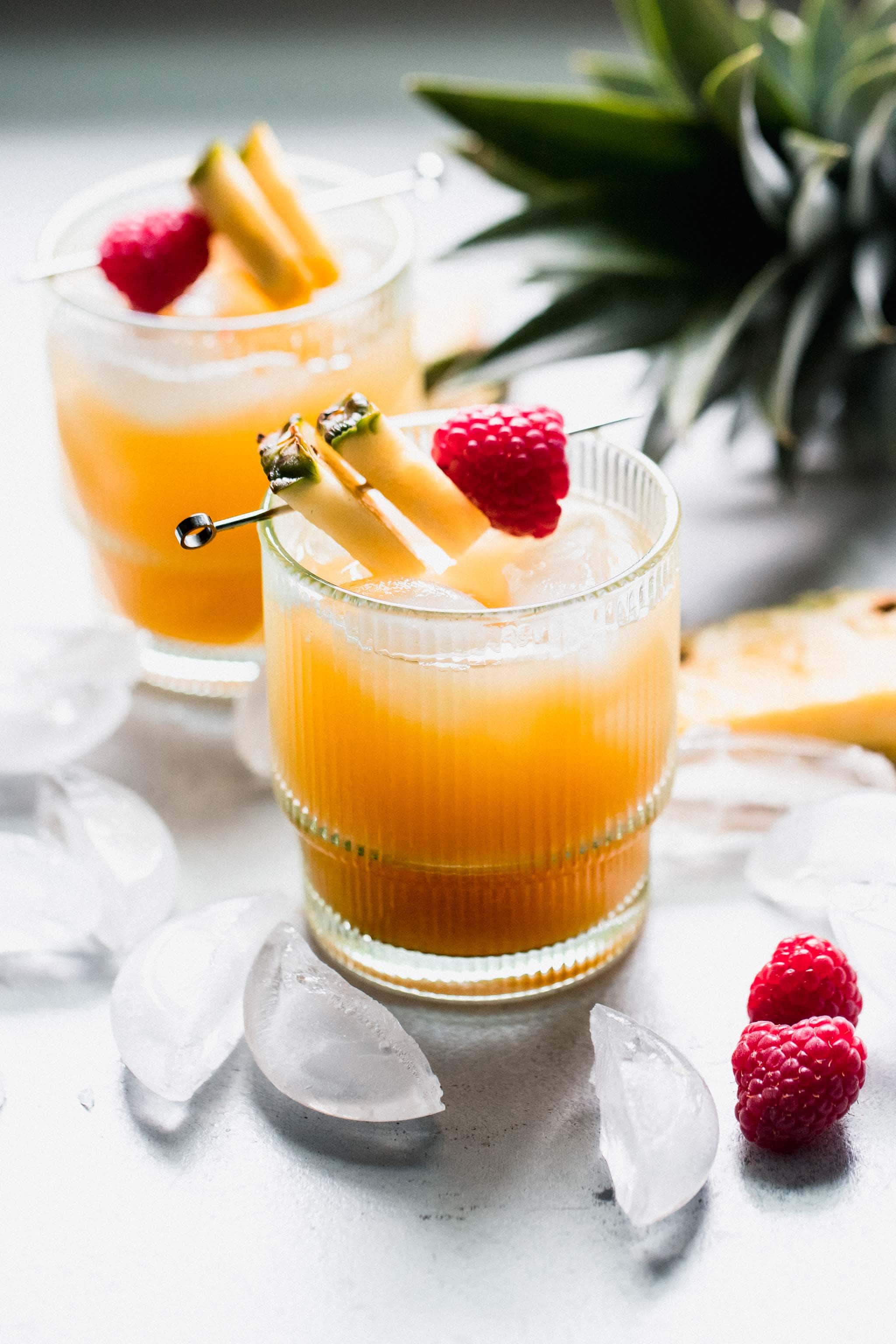 Tropical Pineapple Vodka Fizz with Coconut Foam