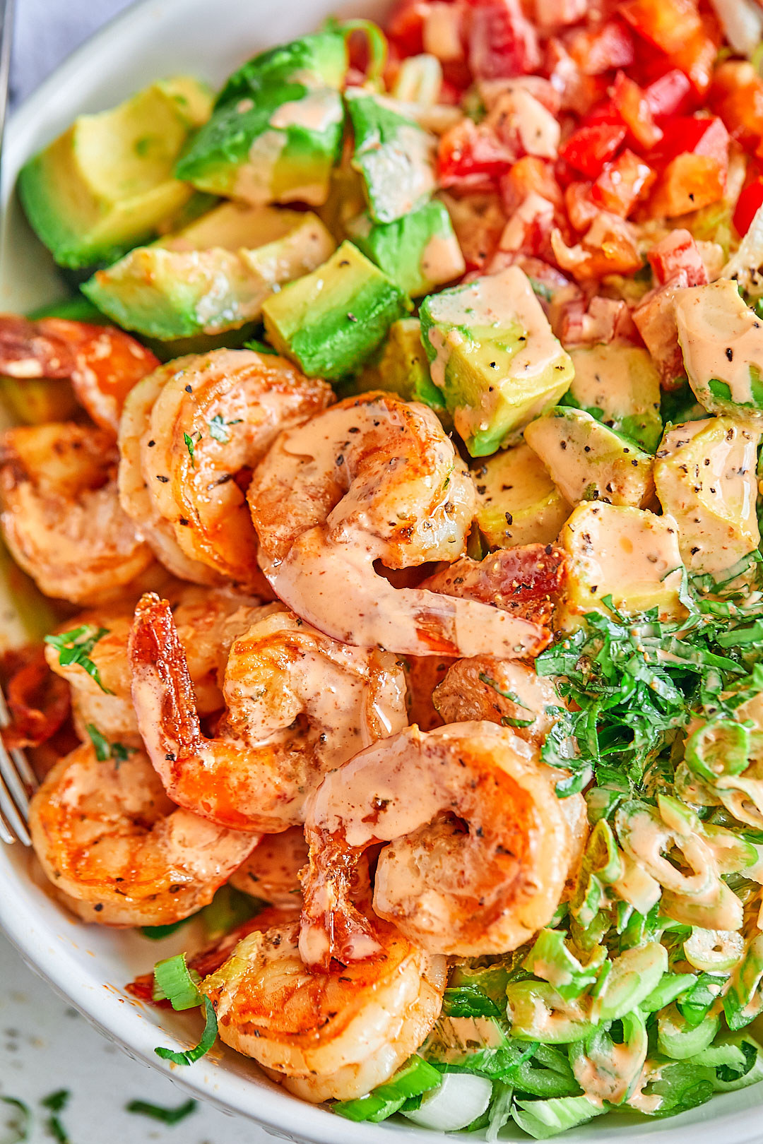 Sautéed Shrimp with Avocado and Cherry Tomato Salad