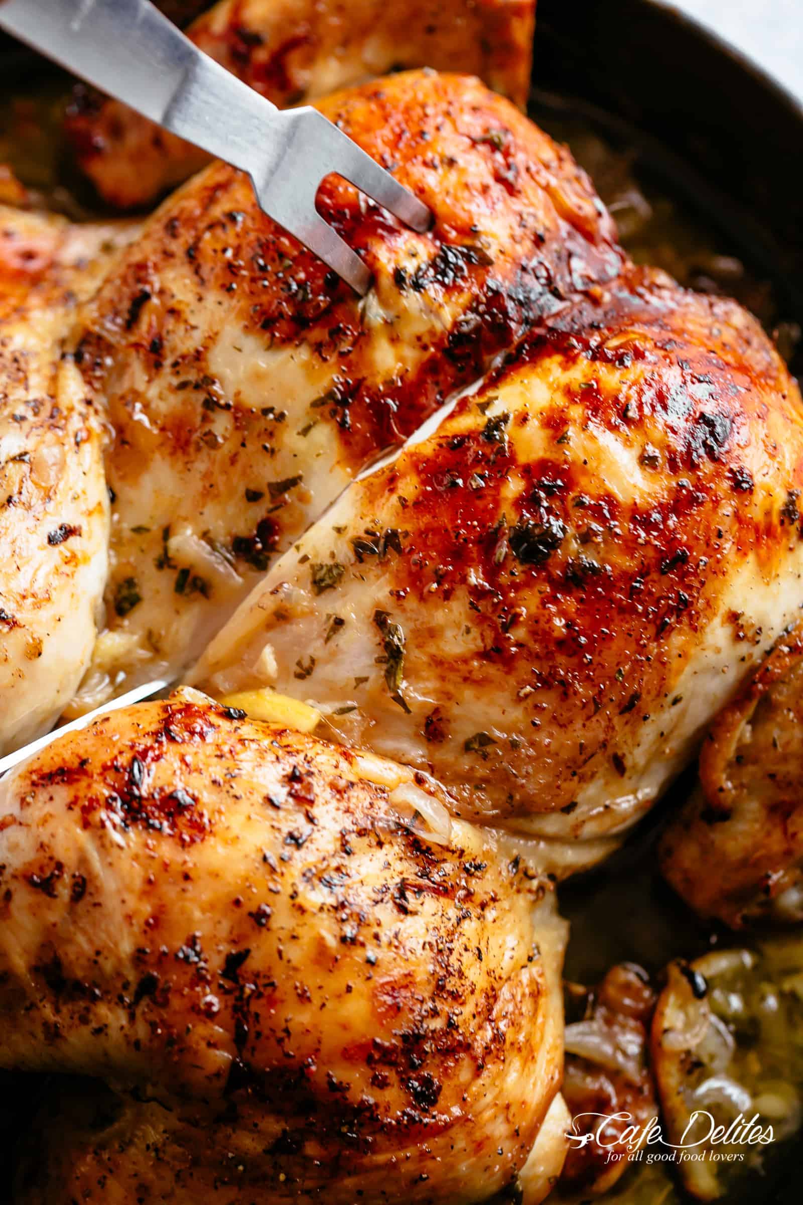 Slow-Roasted Lemon-Garlic Chicken with Fresh Thyme