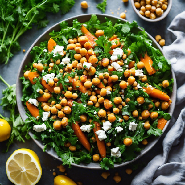 Honey-Roasted Carrot and Chickpea Salad with Lemon-Tahini Dressing