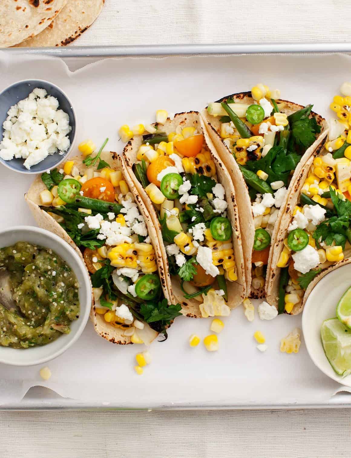 Round Rock-Inspired Corn and Black Bean Tacos with Cilantro Lime Sauce